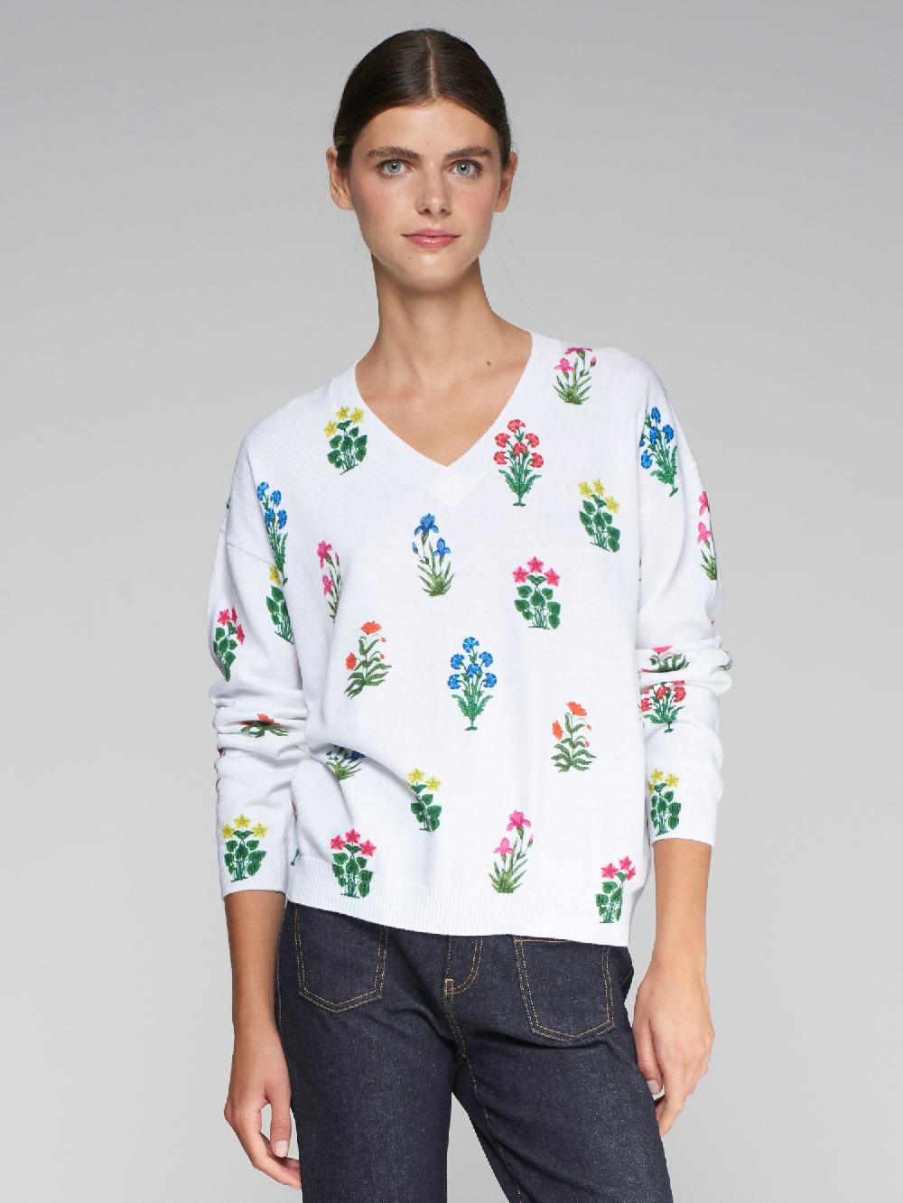 Vilagallo JERSEY PUNTO ALGODÓN ESTAMPADO MINI FLOR