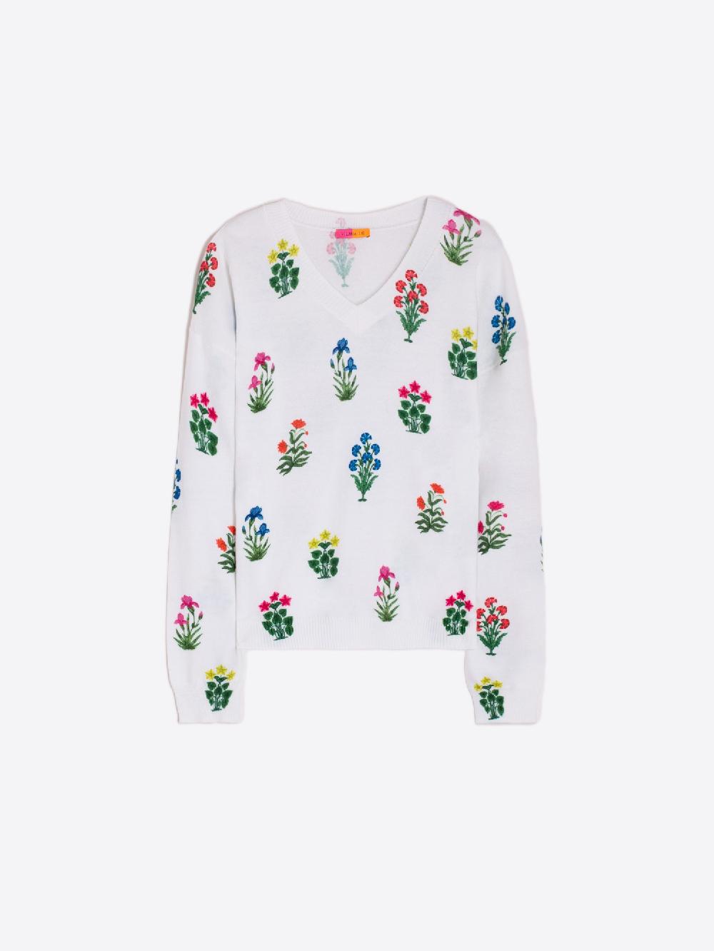 Vilagallo JERSEY PUNTO ALGODÓN ESTAMPADO MINI FLOR