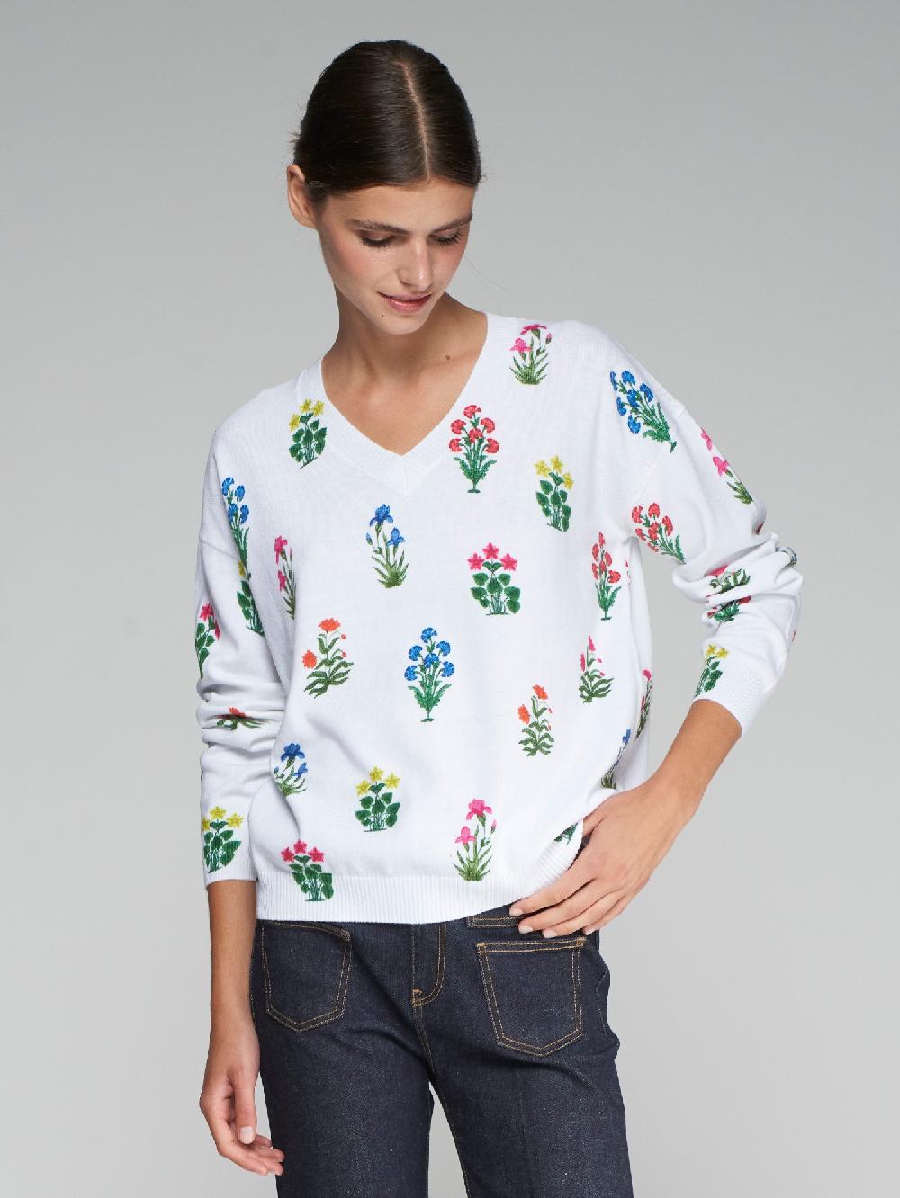 vilagallo JERSEY PUNTO ALGODÓN ESTAMPADO MINI FLOR