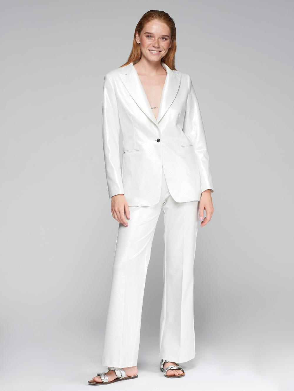 Vilagallo PANTALON PUNTO ROMA PLATA