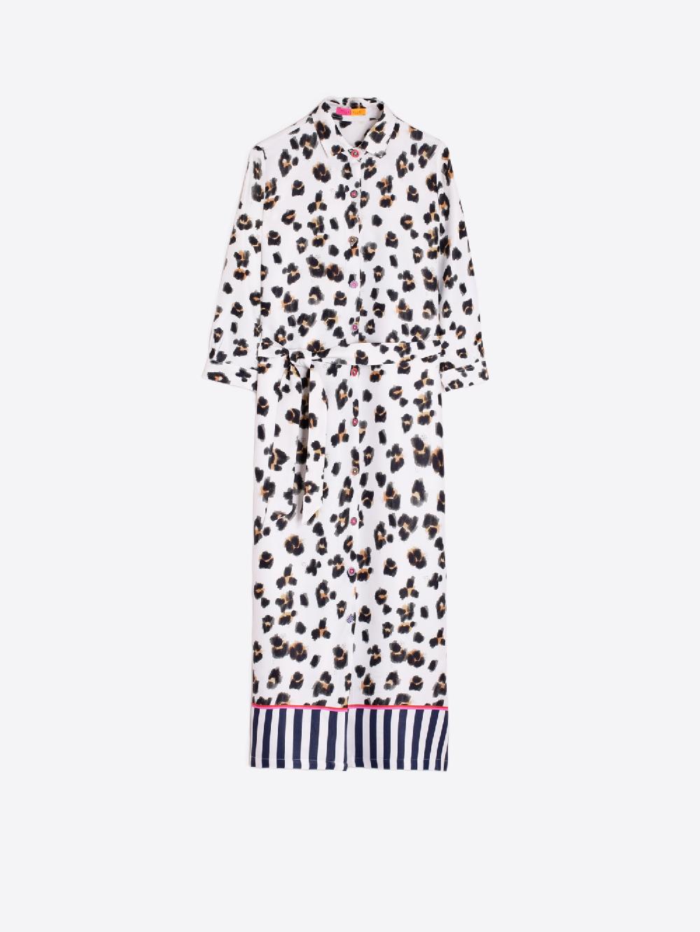 Vilagallo VESTIDO ANIMAL PRINT CUADROS FLORES