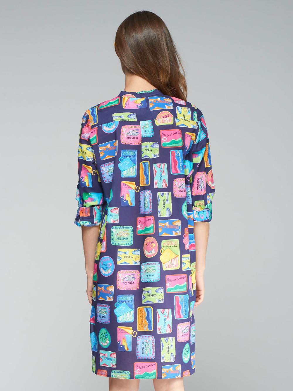 Vilagallo VESTIDO SARDINAS NAVY VOILE