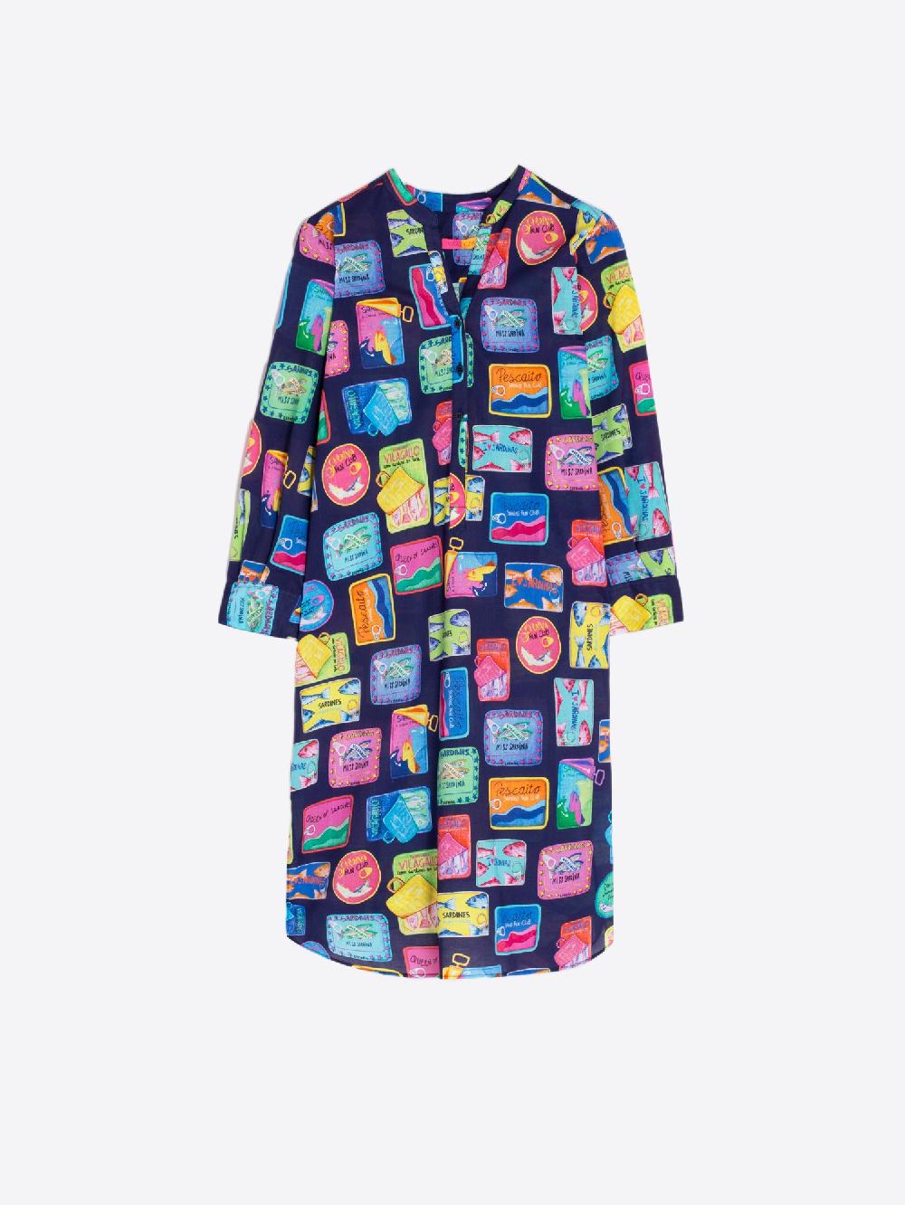 Vilagallo VESTIDO SARDINAS NAVY VOILE