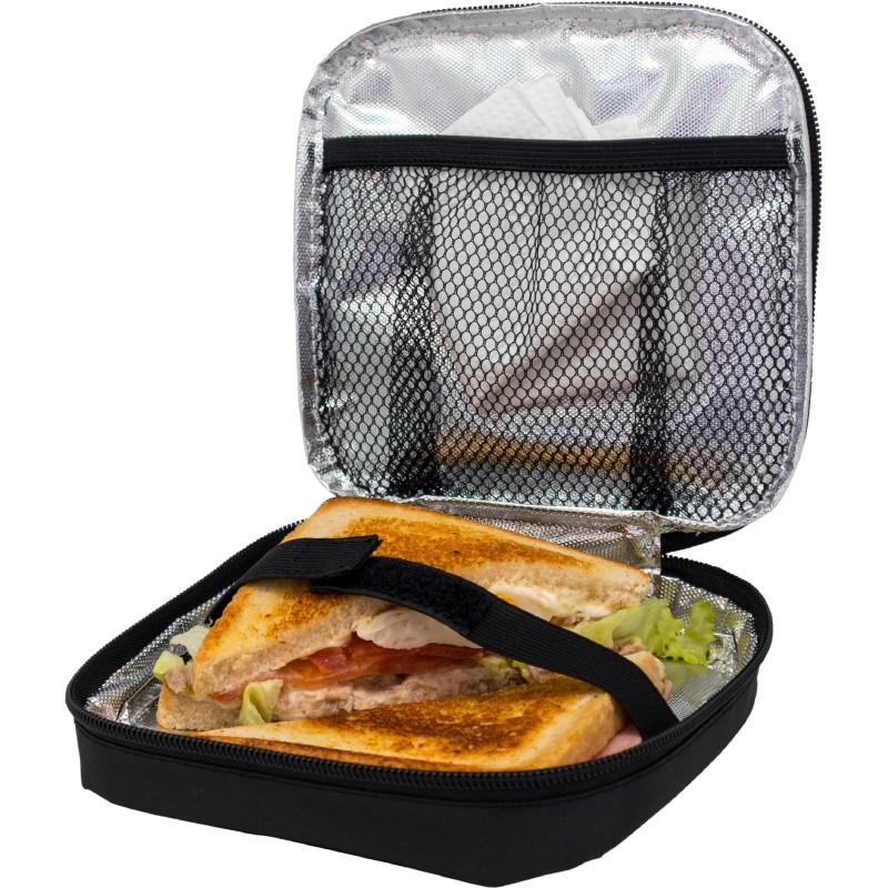 Vin Bouquet Bolsa Isotérmica Para Sandwich Reutilizable Ecológica Adaptable Fácil De Limpiar Negro