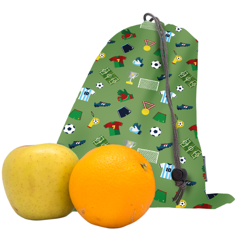 Vin Bouquet Bolsas Comida Infantiles Futbol Ecológica Adaptable Facil De Limpiar Y Apta Para Lavadora Futbol