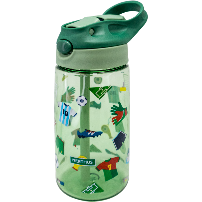 Vin Bouquet Botella Infantil Reutilizable Libre De BPA Boquilla Plegable Ergonómica Resistente Duradera Ligera Futbol