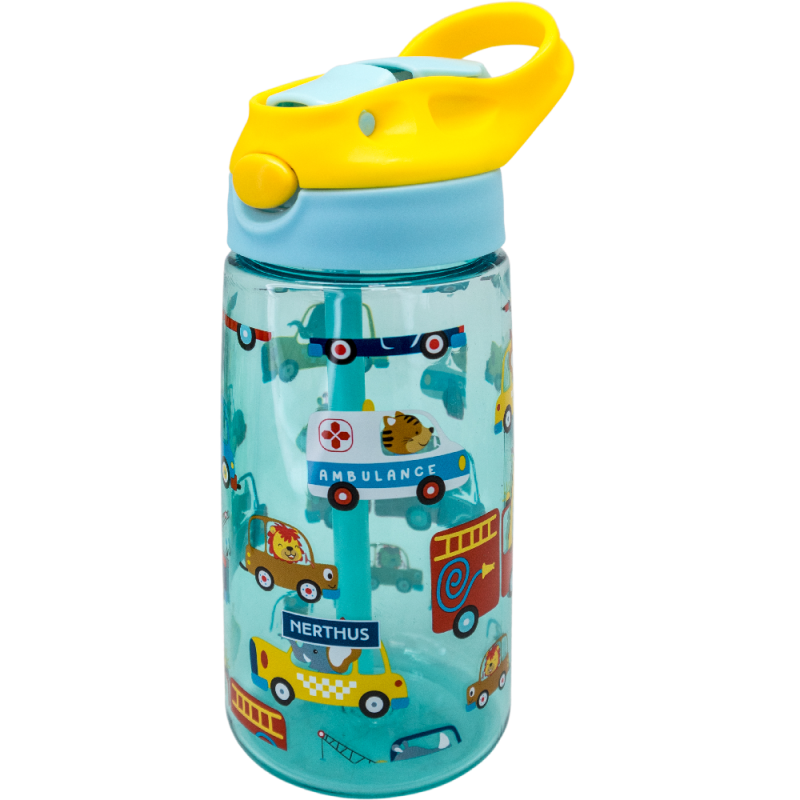vin bouquet Botella Infantil Reutilizable Libre de BPA Boquilla plegable Ergonómica Resistente Duradera Ligera Coches