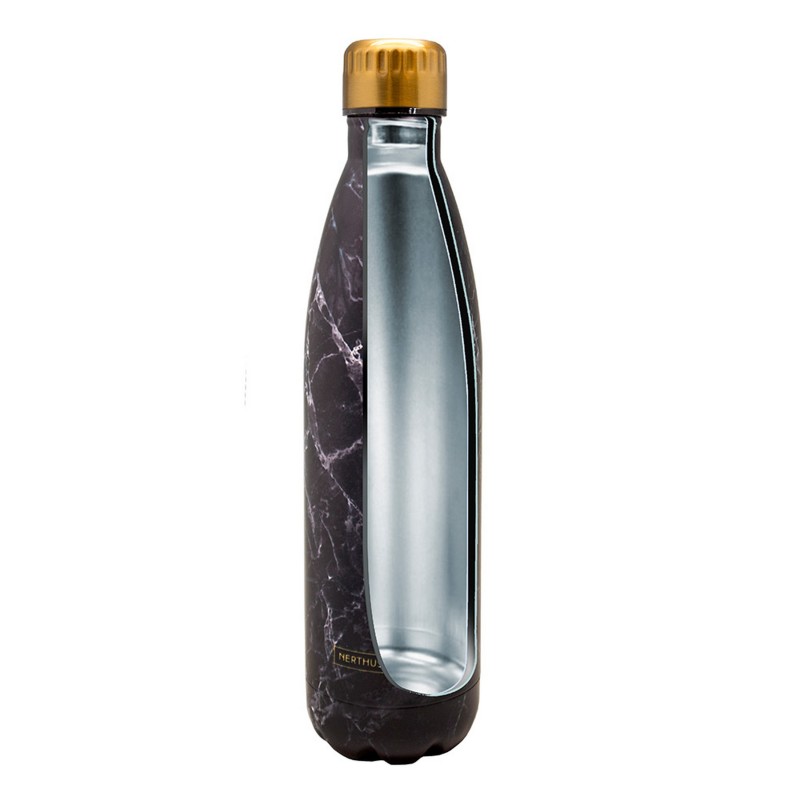 Vin Bouquet Botellas De Doble Pared De Acero Inoxidable - 750 Ml Marmol Negro