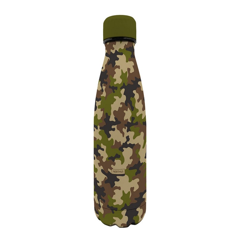 Vin Bouquet Botellas Doble Pared Acero Inoxidable Camuflaje 500 Ml