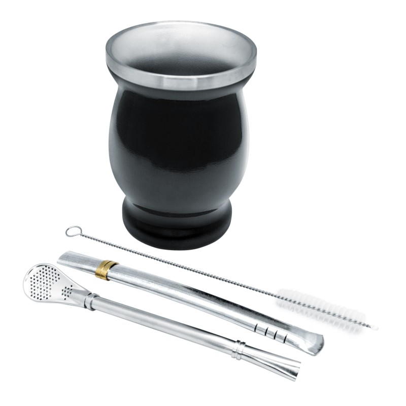 Vin Bouquet Kit De Mate Con Vaso De Doble Pared De Acero Inoxidable De 250 Ml