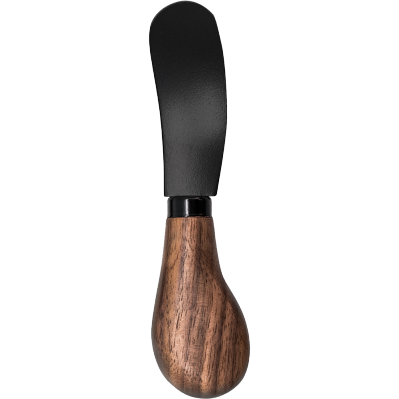 Vin Bouquet Set De 4 Cuchillos Para Untar Con Mangos De Madera Y Hoja Negra Elegancia Y Funcionalidad Para Tu Mesa Madera