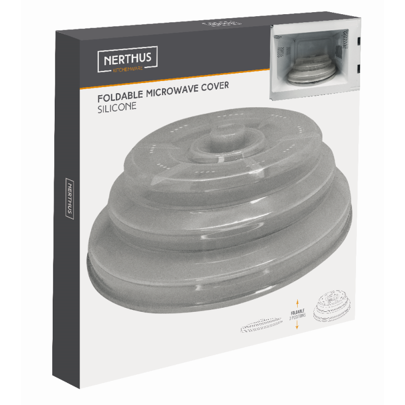 Vin Bouquet Tapa Para Microondas De Silicona Transparente: Plegable Elegante Y Funcional Transparente