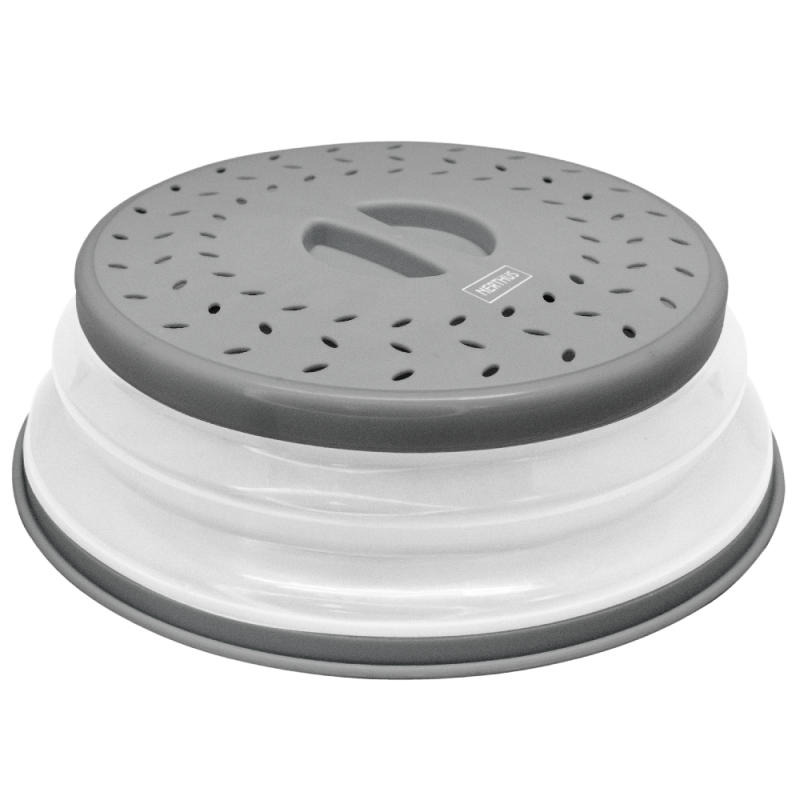vin bouquet Tapa Plegable Multifuncional para Microondas con Protección Antisalpicaduras Gris