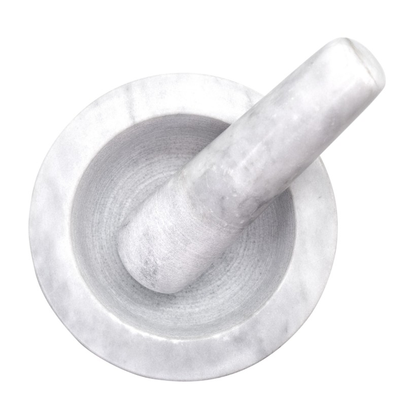 Vin Bouquet Mortero De Mármol Blanco