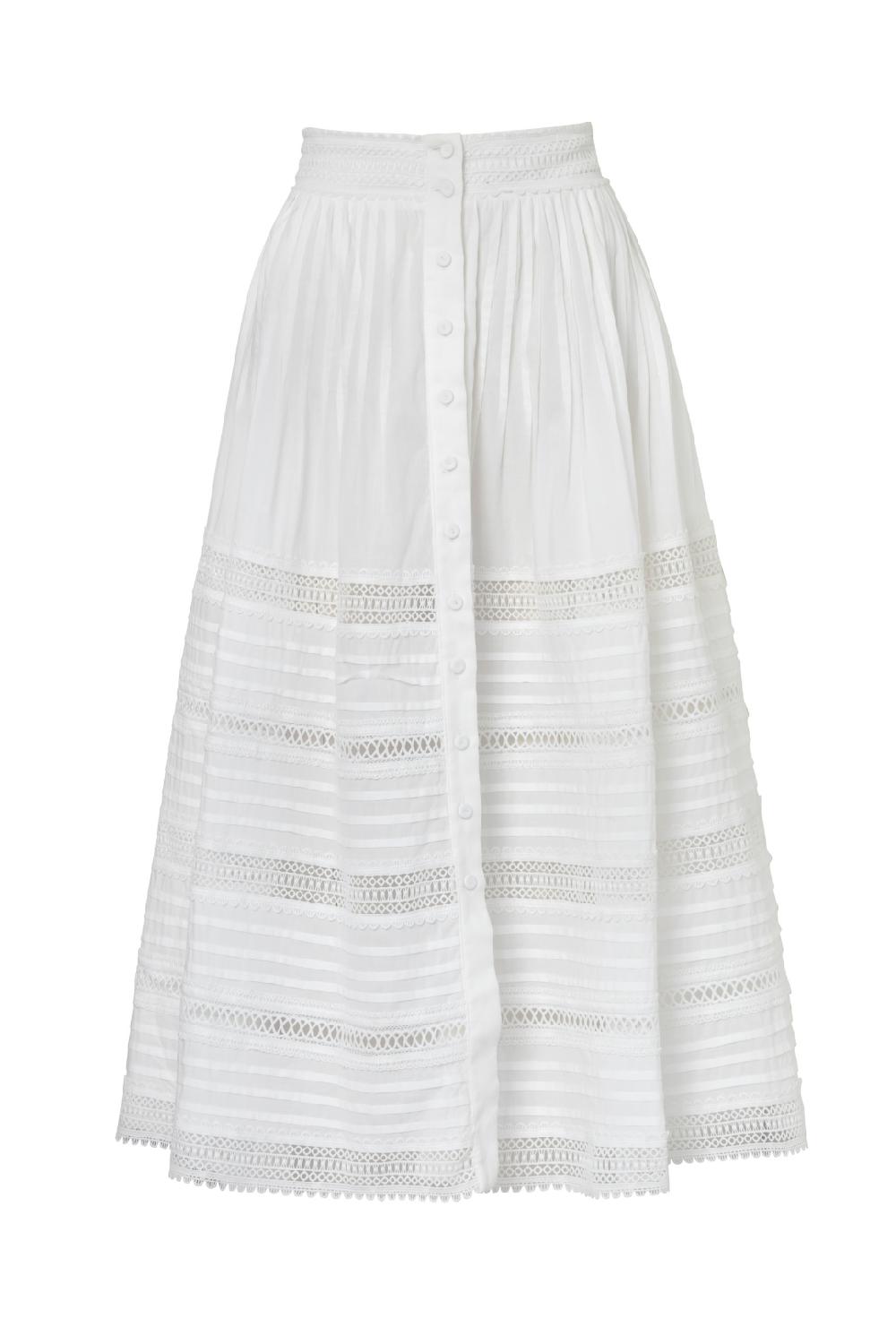 Waimari CAMILA MIDI SKIRT WHITE