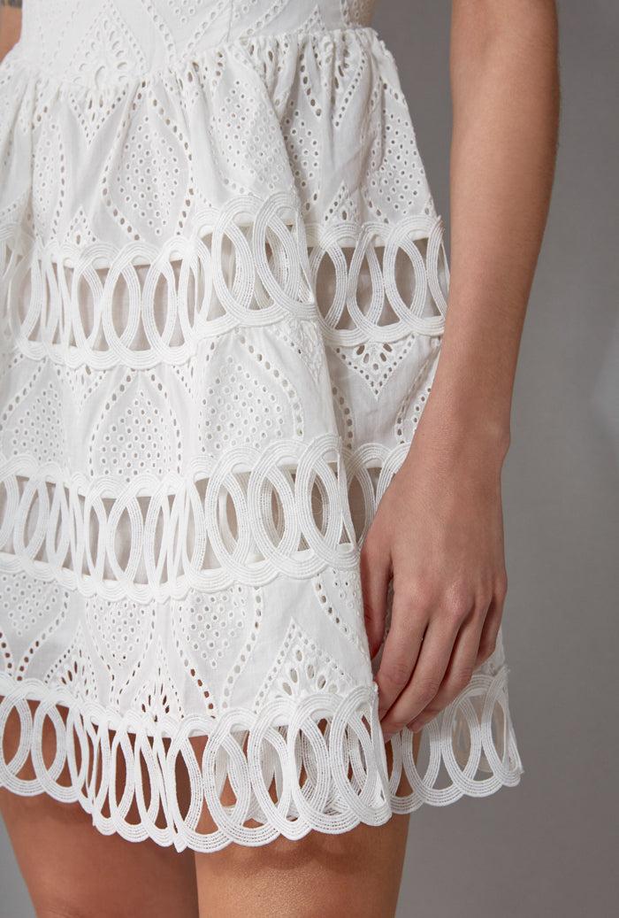Waimari CLARISSA MINI DRESS WHITE