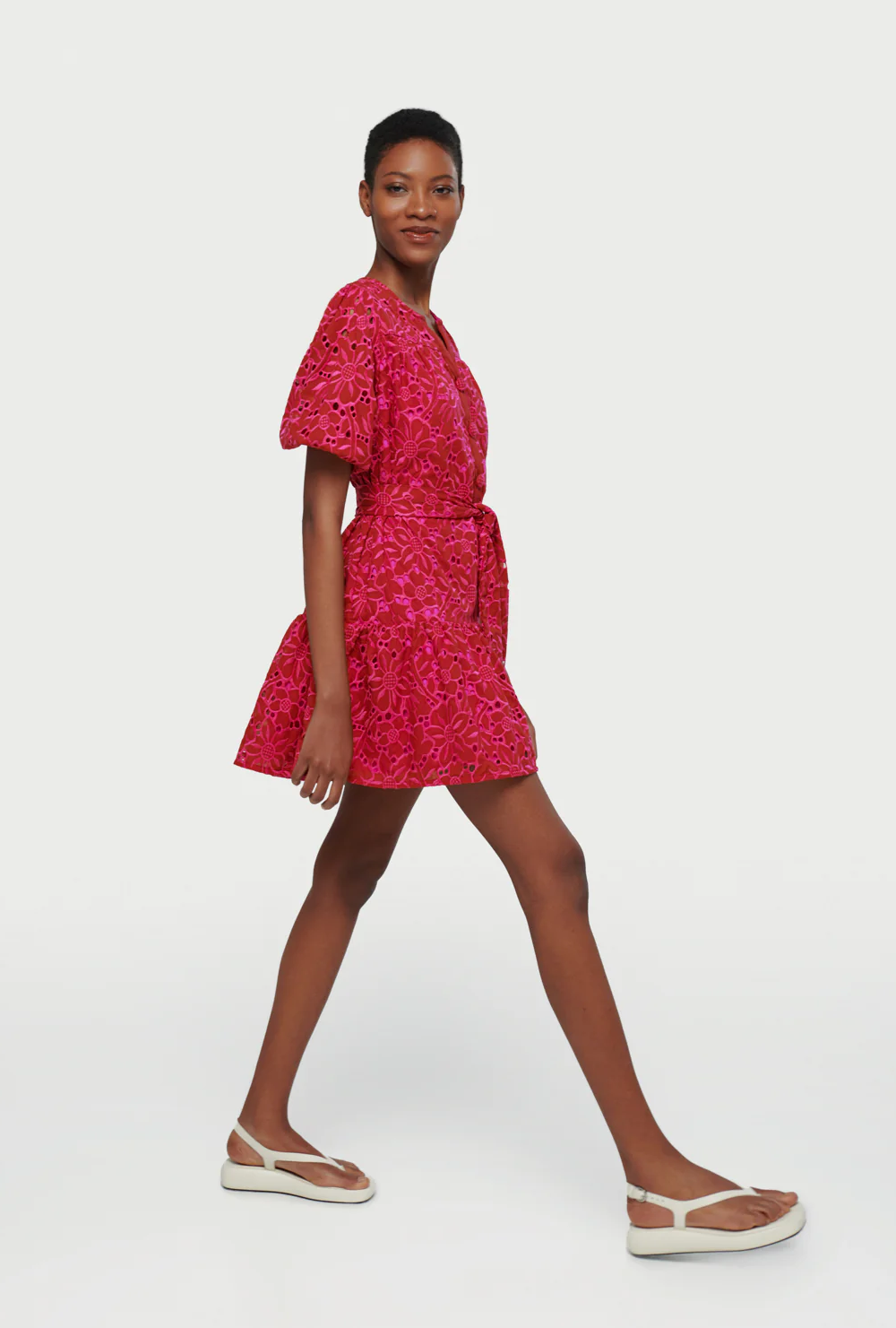 waimari ETERNO MINI DRESS BURGUNDY