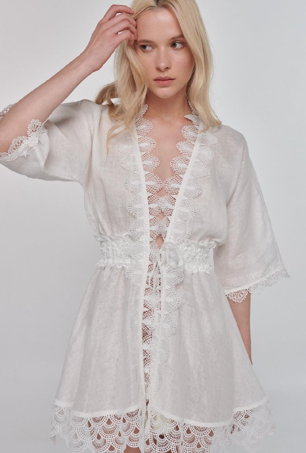 waimari GABRIELLA KIMONO WHITE