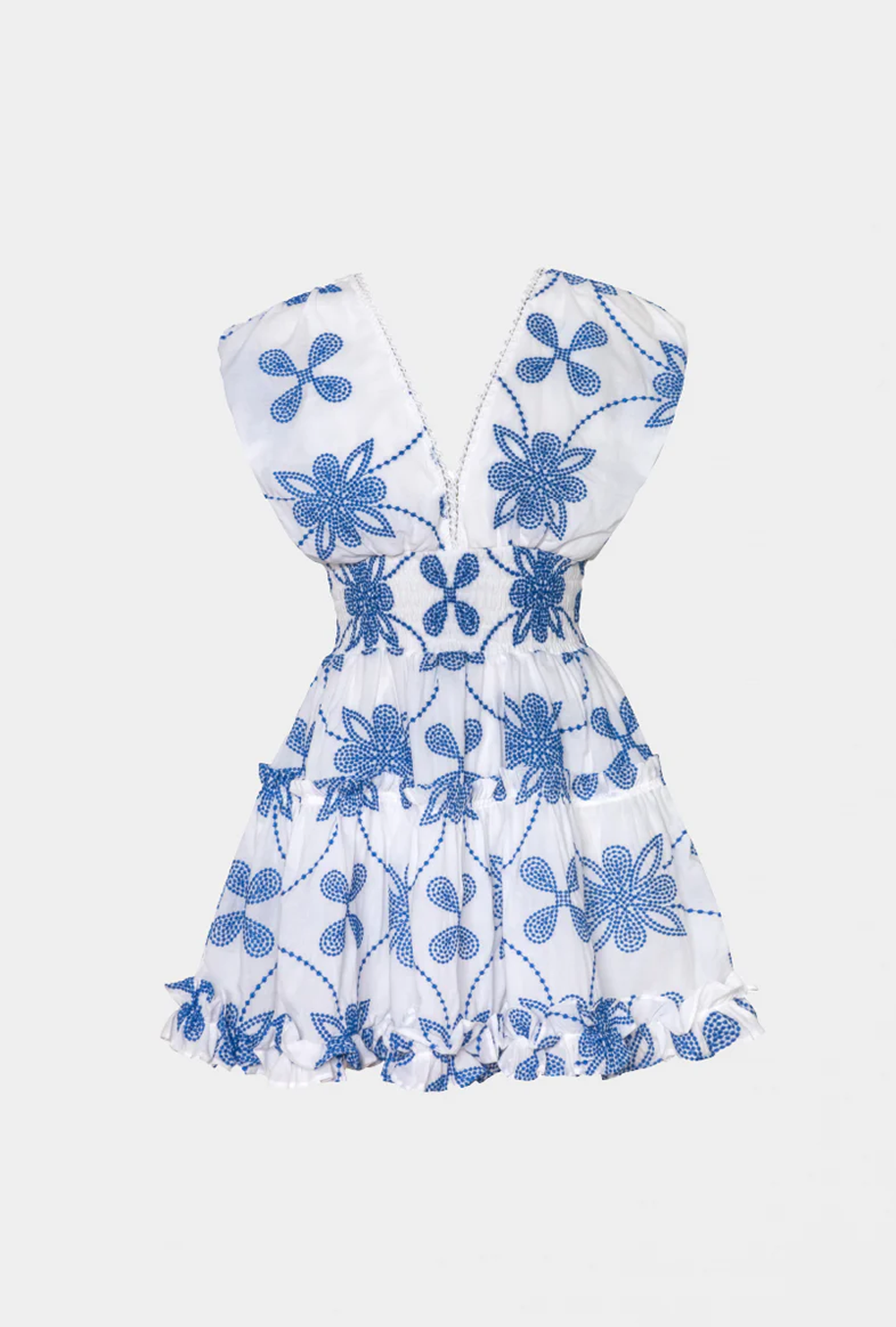 Waimari GISELLE MINI DRESS WHITE/BLUE