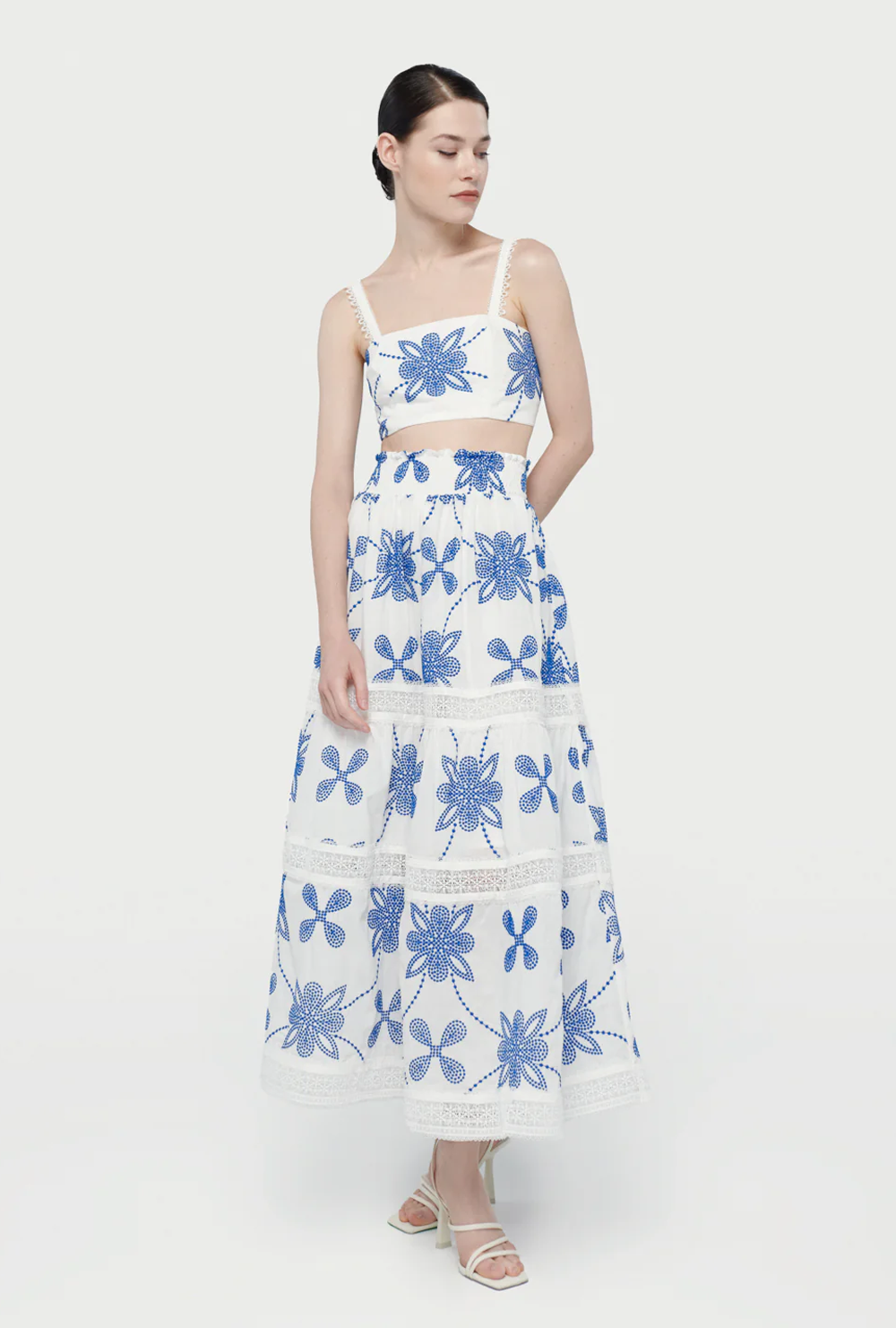 waimari KELLY SKIRT WHITE/BLUE