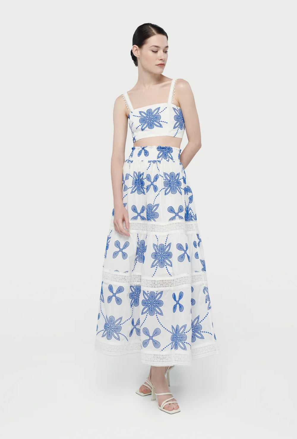 Waimari KELLY TOP WHITE/BLUE