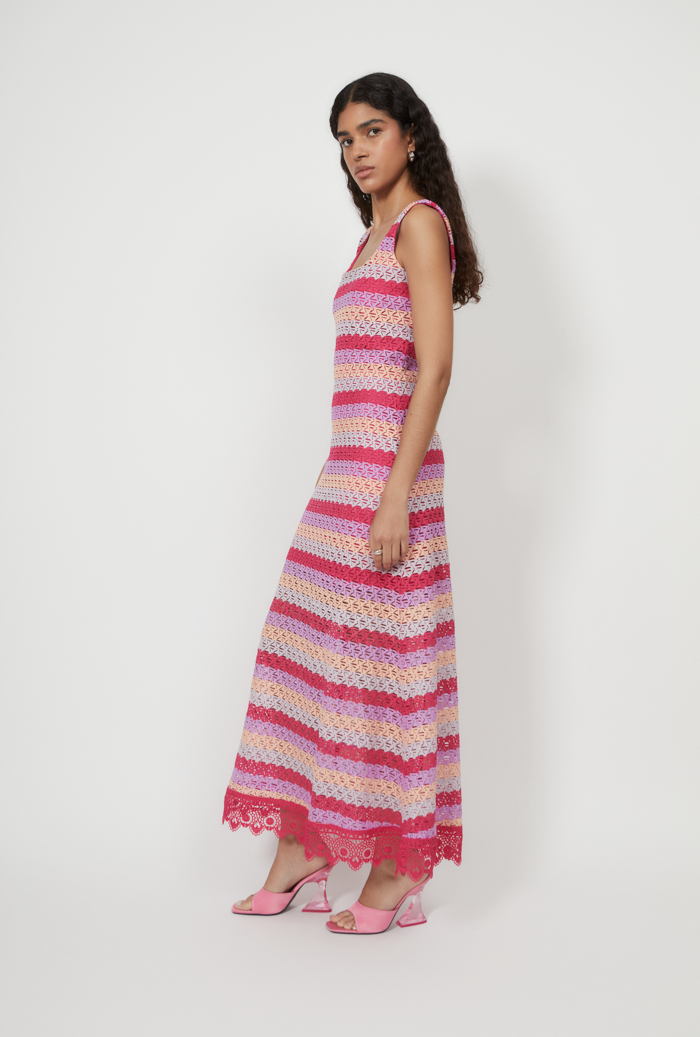 waimari PALMARITO MAXI DRESS RASPBERRY