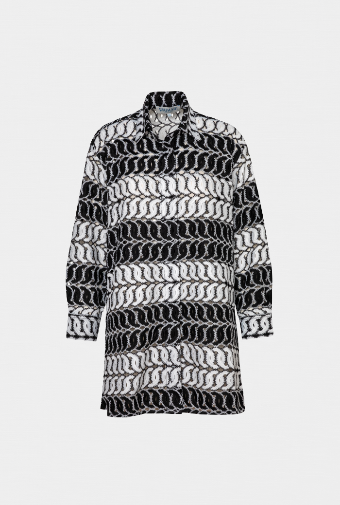 Waimari PARAMO SHIRT BLACK/WHITE