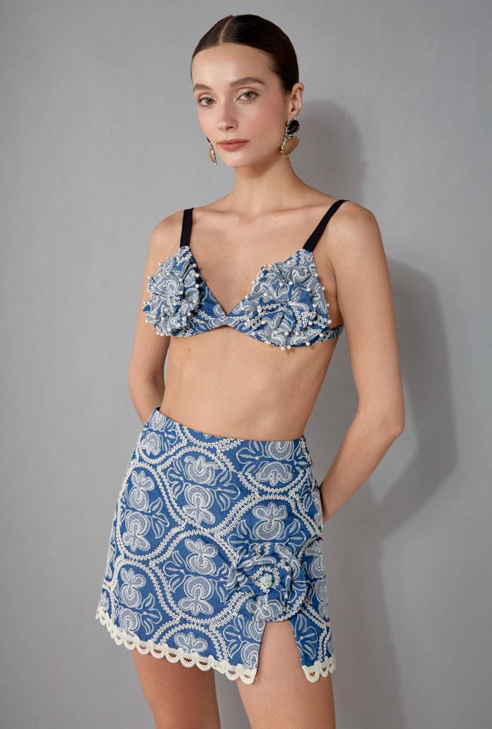 waimari ROSE TOP DENIM