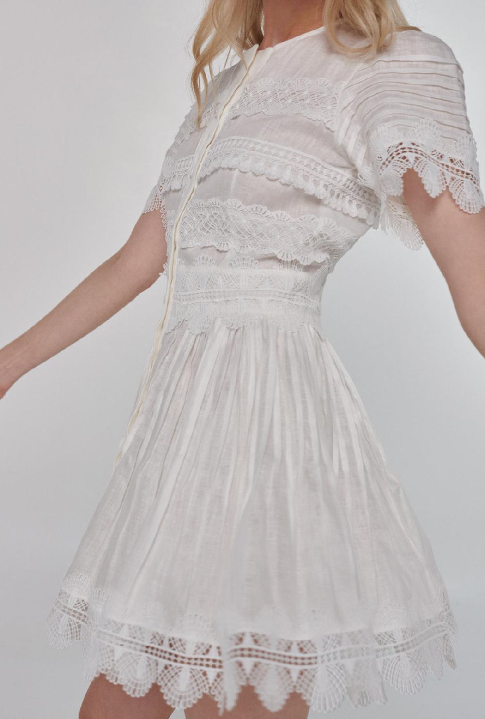 waimari VIOLETTA DRESS WHITE