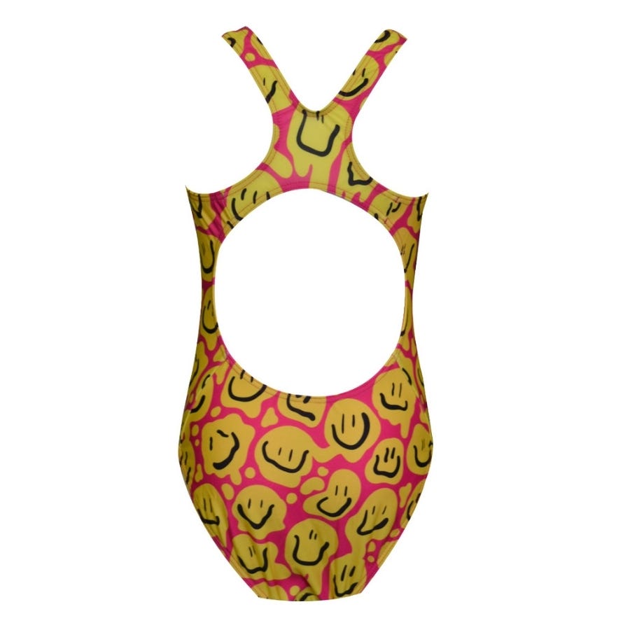 Wala Bañadores Ras Smiley Pink Race Back Girl Swimsuit