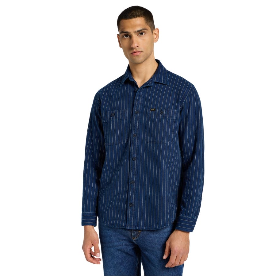 wala Camisas manga larga Lee Worker Shirt 2.0 Indigo