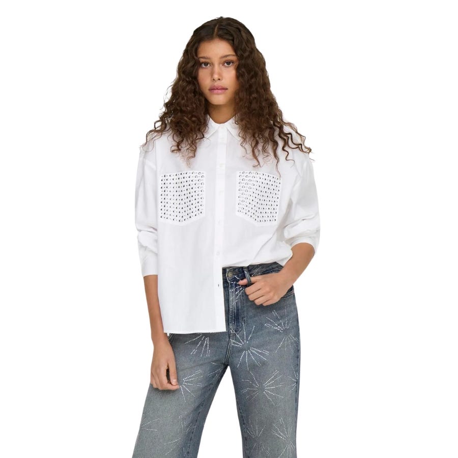 wala Camisas manga larga Only Onlgitha Life Ls Studded Shirt Wvn