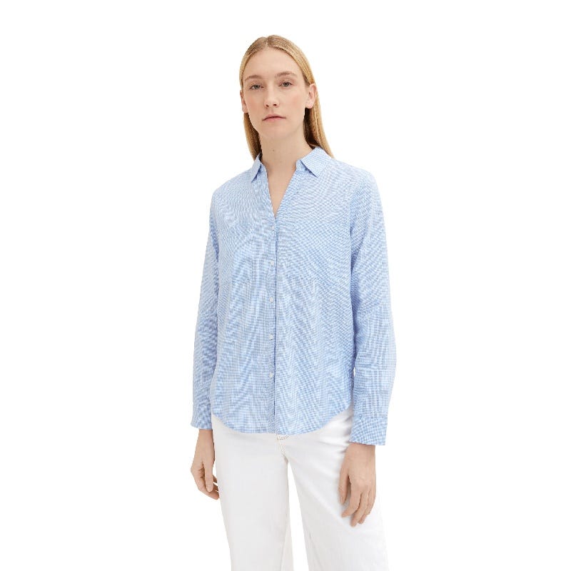 Wala Camisas Manga Larga Tom Tailor Blouse With Slub Structure
