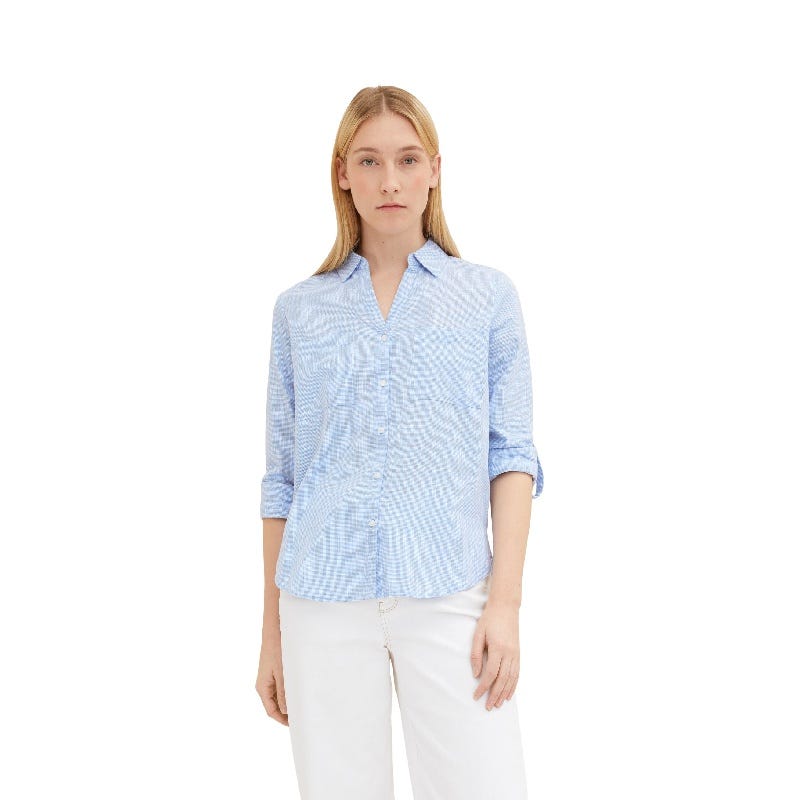 Wala Camisas Manga Larga Tom Tailor Blouse With Slub Structure