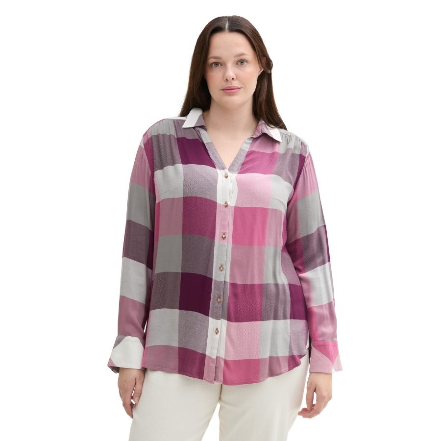 wala Camisas manga larga Tom tailor Checked Blouse Shirts Blouses