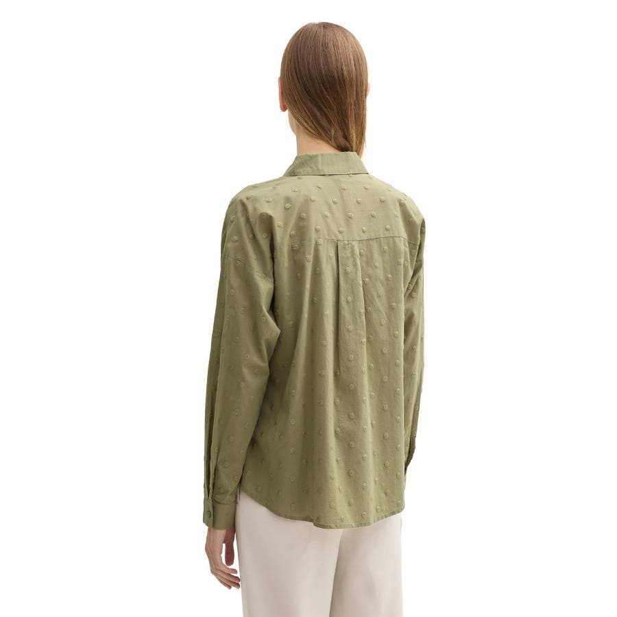 Wala Camisas Manga Larga Tom Tailor Dot Structure Blouse Shirts Blouses