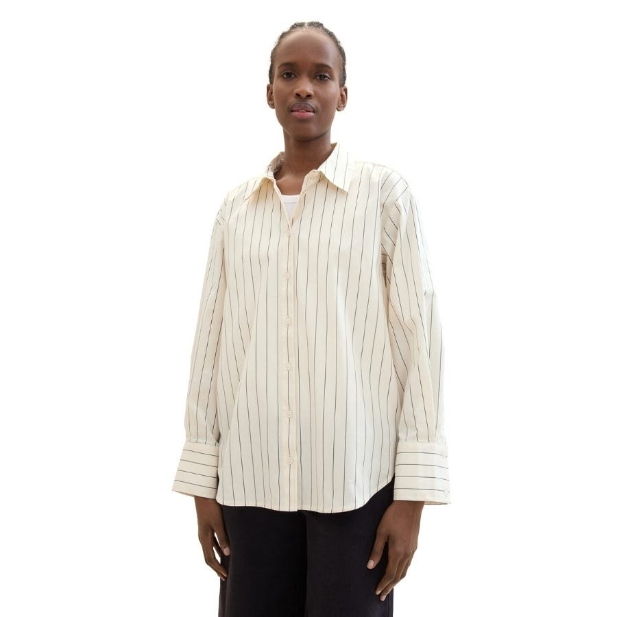 wala Camisas manga larga Tom tailor Open Edge Melange T-Shirt T-Shirts