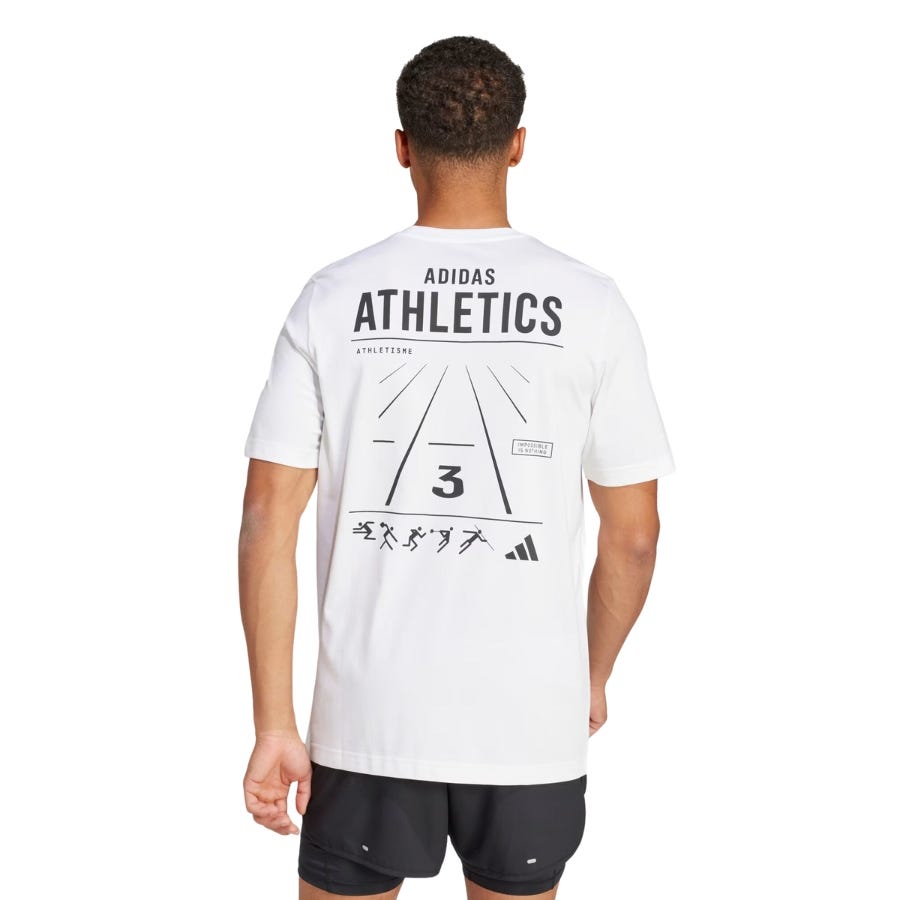 Wala Camisetas Manga Corta Adidas M Ath Cat G T White
