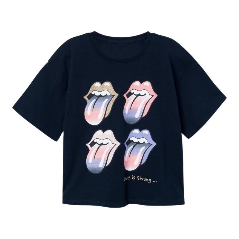 wala Camisetas manga corta Name-it Nkfnarina Rollingstones Ss Top Noos Unv