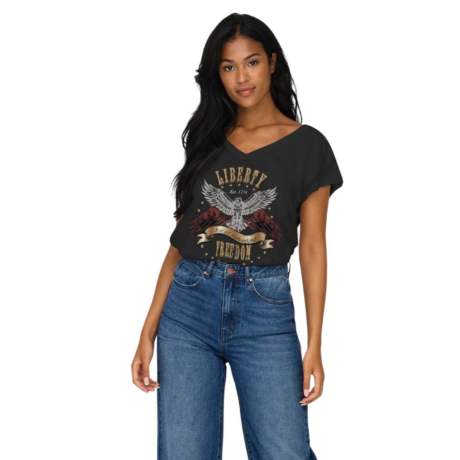 wala Camisetas manga corta Only Onlamber Life S S Top Freedom Top Cs Jrs