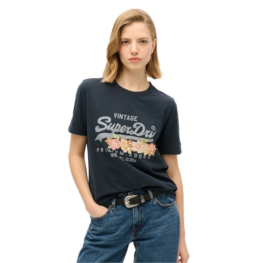wala Camisetas manga corta Superdry Vintage VL Prem G Floral Tee