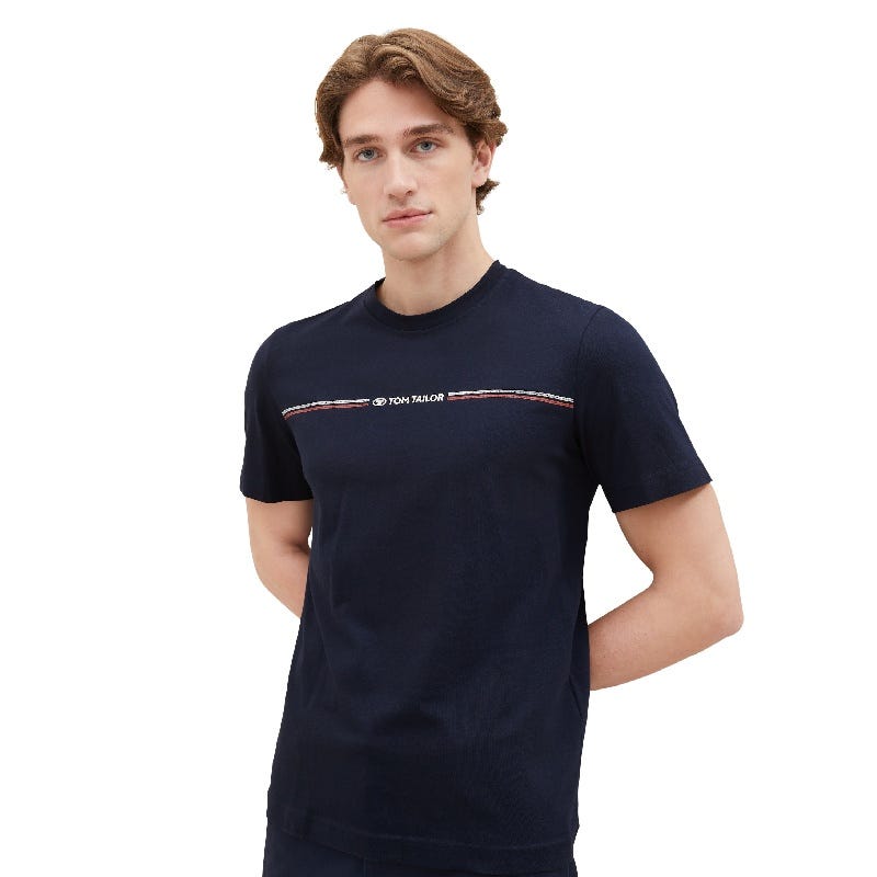 wala Camisetas manga corta Tom tailor Printed Crewneck T-Shirt