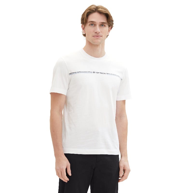 wala Camisetas manga corta Tom tailor Printed Crewneck T-Shirt