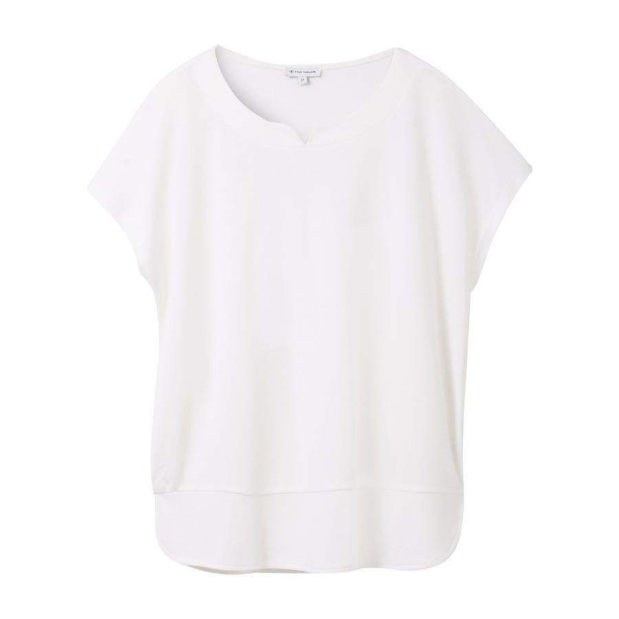 wala Camisetas manga corta Tom tailor T-Shirt Fabric Mix Crew Neck