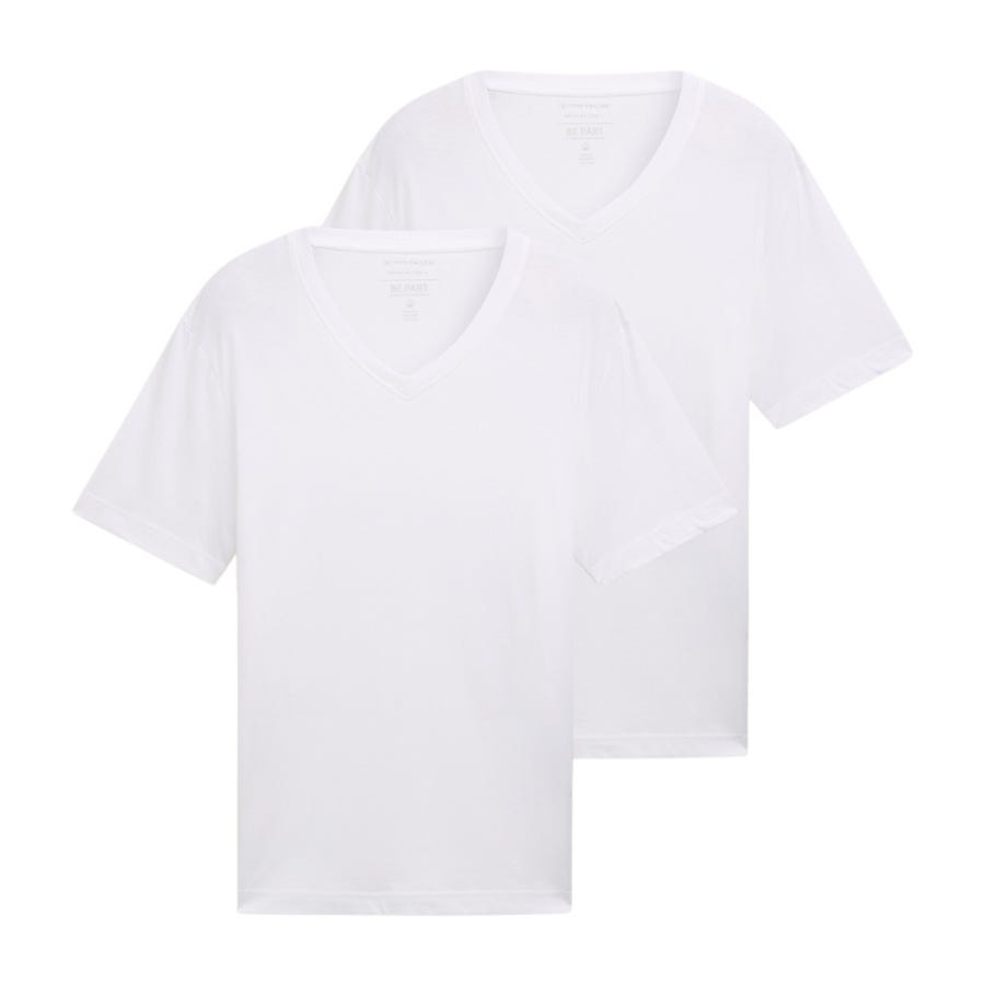 wala Camisetas manga corta Tom tailor T-shirt with a V-neckline in a twin pack