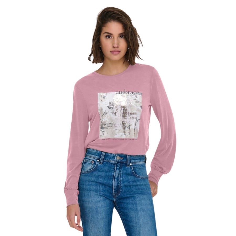 wala Camisetas manga larga Only Onlfree Life Modal L S Print Top Box Jrs