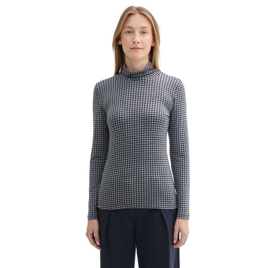 wala Camisetas manga larga Tom tailor Rollneck Printed T-Shirt