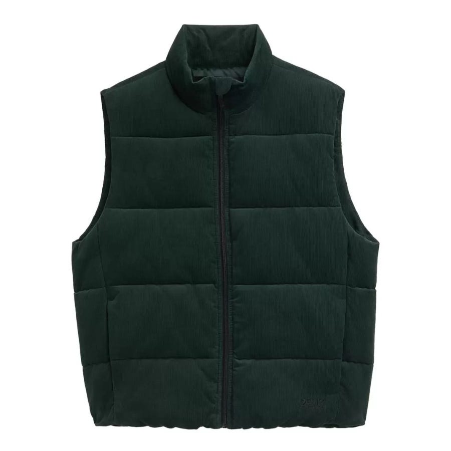 wala Chalecos Tom tailor Cord Puffer Vest Jackets Coats