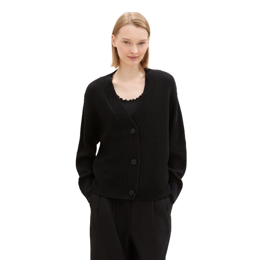 Wala Chaquetas Tom Tailor V-Neck Cardigan Flat Knit Tops