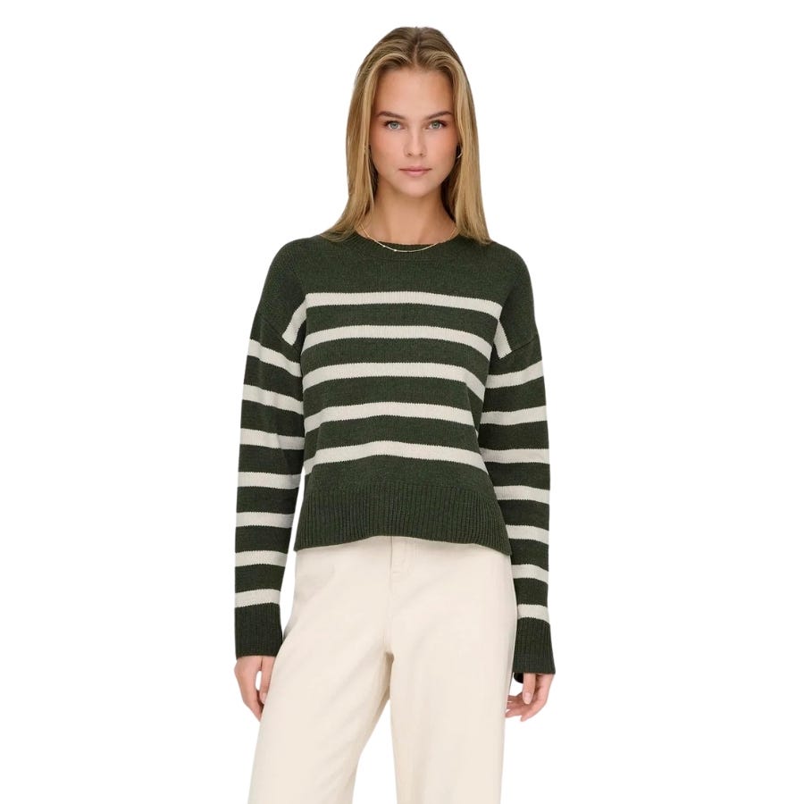 wala Jerseys Only Onlelly Life Ls Stripe O-Neck Cc Knt